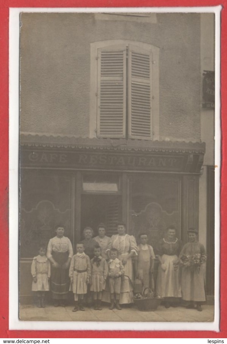 COMMERCE --  CARTE PHOTO - RARE - Café - Restaurant - Cafés