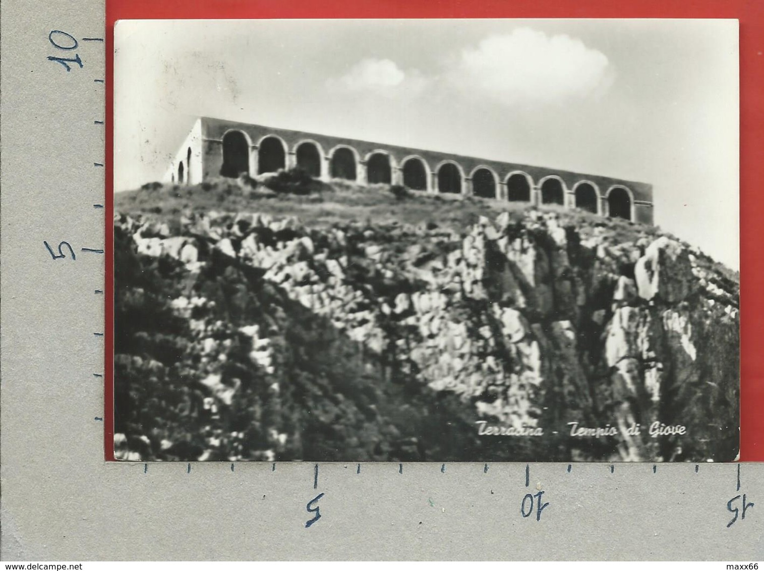 CARTOLINA VG ITALIA - TERRACINA (LT) - Tempio Di Giove - 10 X 15 - ANN. 1957 - Latina