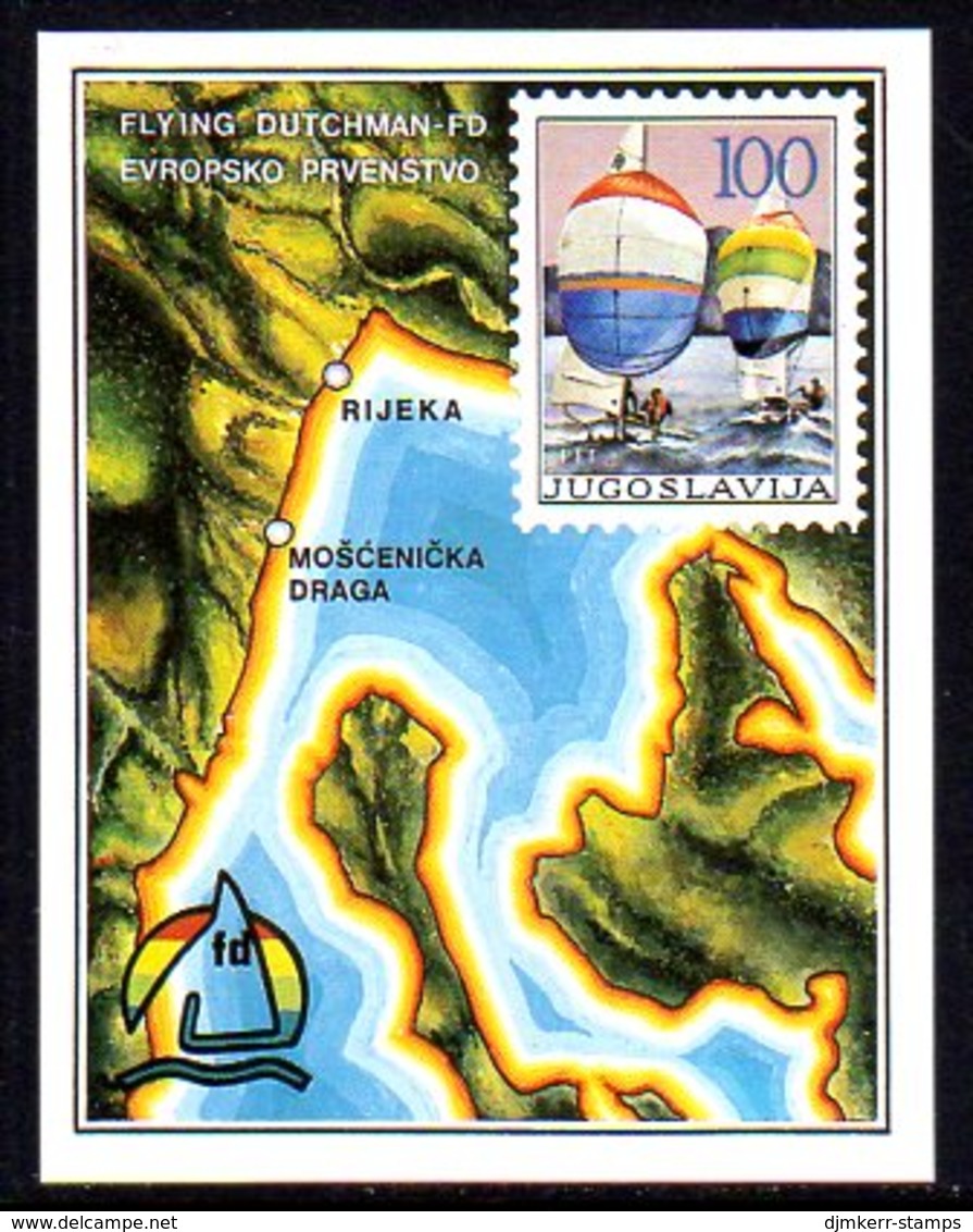 YUGOSLAVIA 1986 Sailing Championships Block MNH / **.  Michel Block 28 - Blocks & Sheetlets