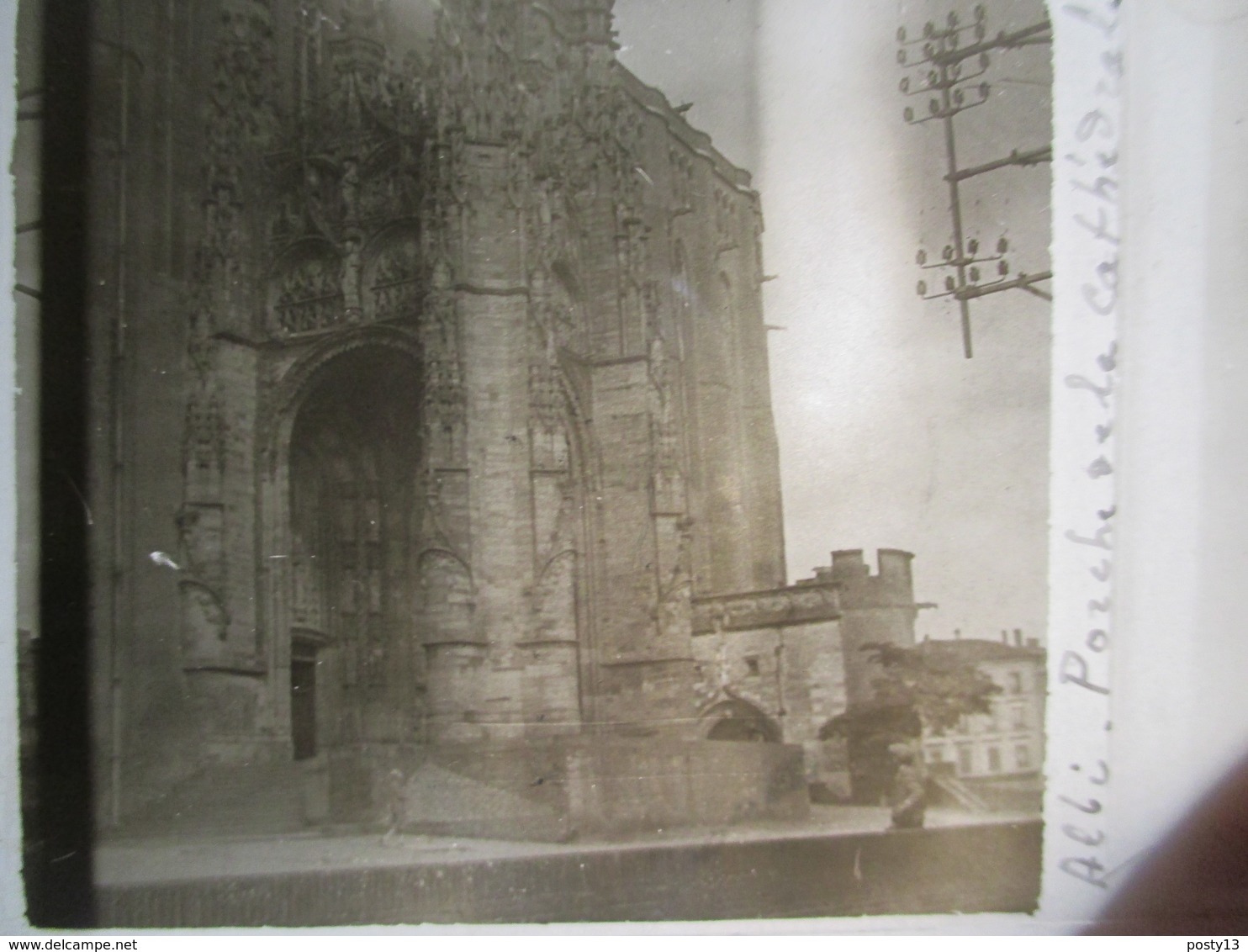 ALBI -  PORCHE DE LA CATHEDRALE   - 1929 -  Plaque De Verre Stéréoscopique 6 X 13 - TBE - Glass Slides