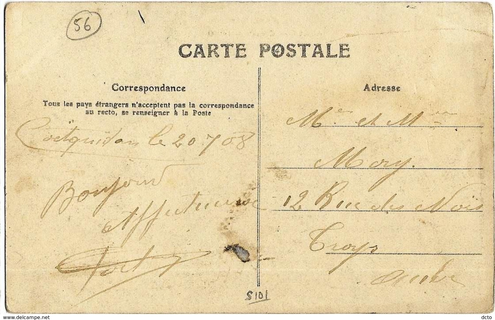 AUGAN Château De Lémo Ed. Vve Chamarre 5105, Envoi 1908 - Other & Unclassified