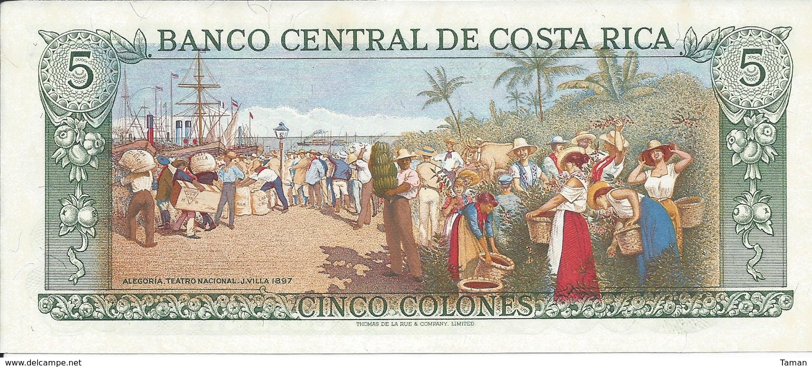 COSTA RICA   5  Colones   1992   -- UNC -- - Costa Rica