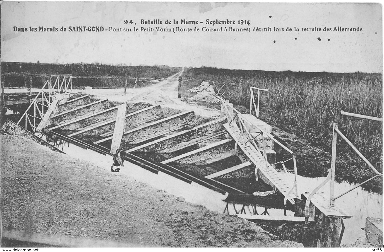 51-2- SAINT-GOND -LOT DE 2 CARTES - EGLISE - VOITURE - PONT SUR LE PETIT MORIN - Autres & Non Classés