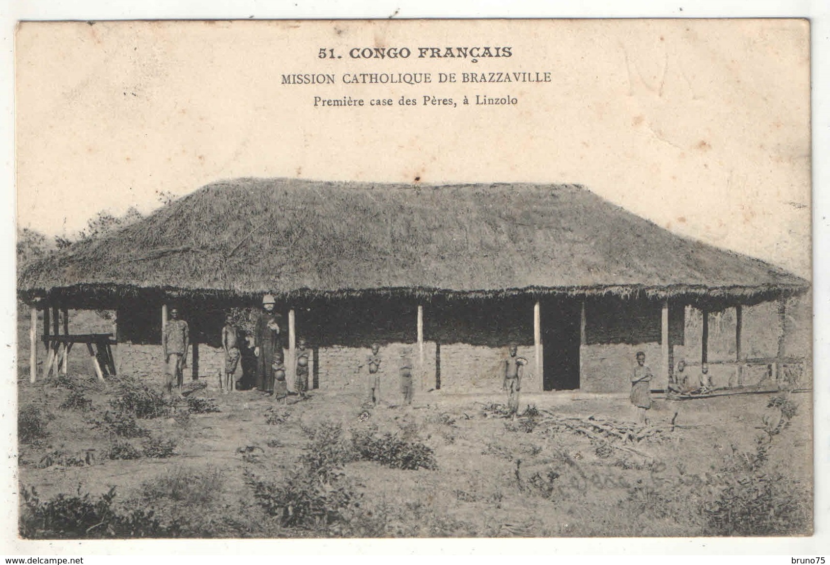 Congo Français - Mission Catholique De Brazzaville - Première Case Des Pères, à Linzolo - 1915 - Brazzaville