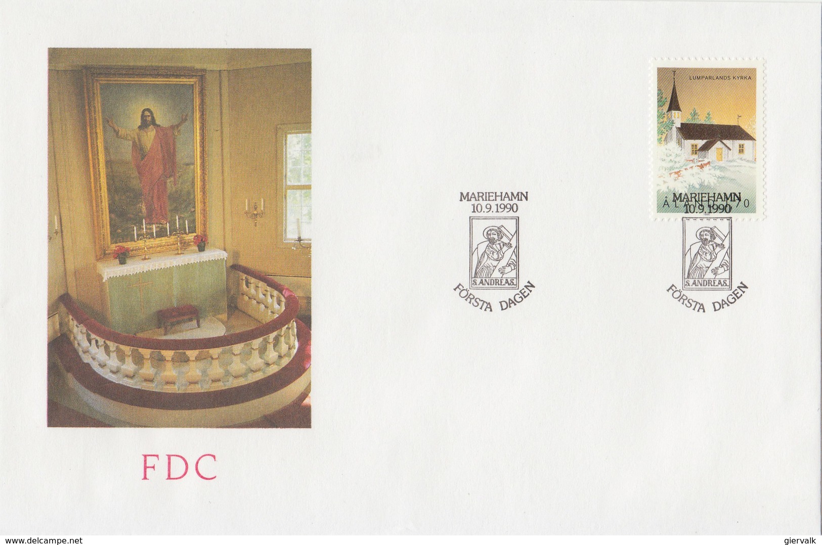 ALAND 1990 FDC Church.BARGAIN.!! - Aland