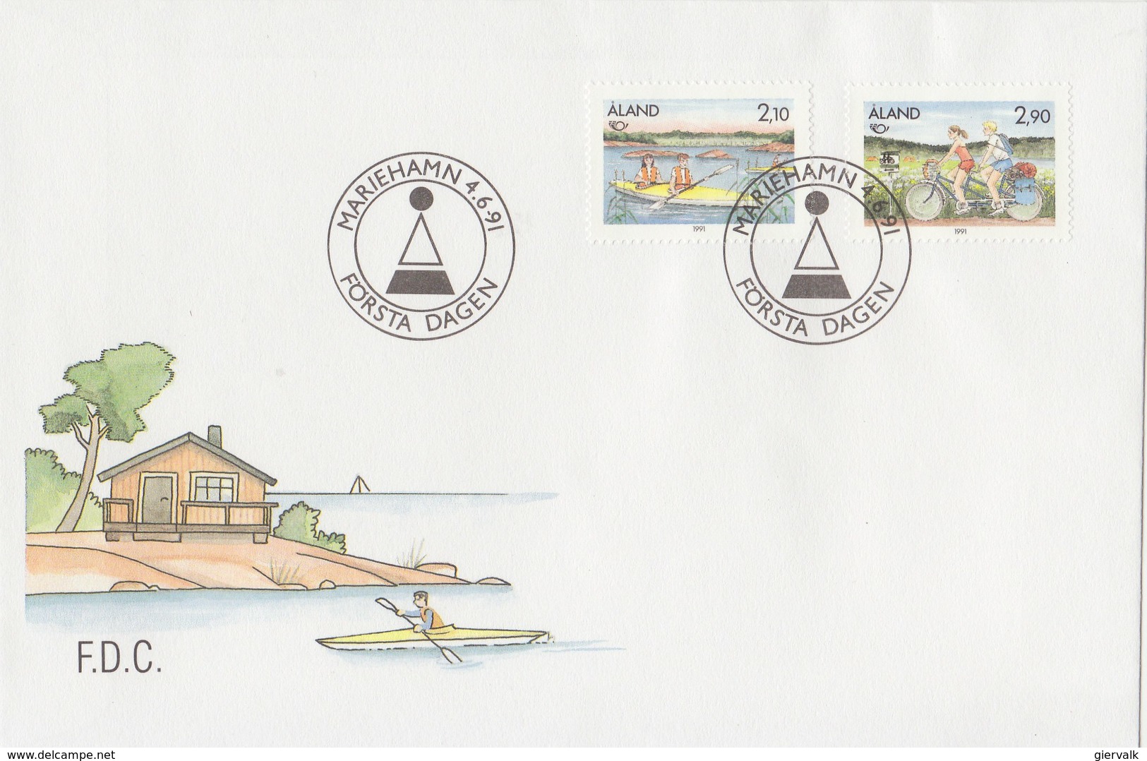 ALAND 1991 FDC Outdoor Sports.BARGAIN.!! - Aland