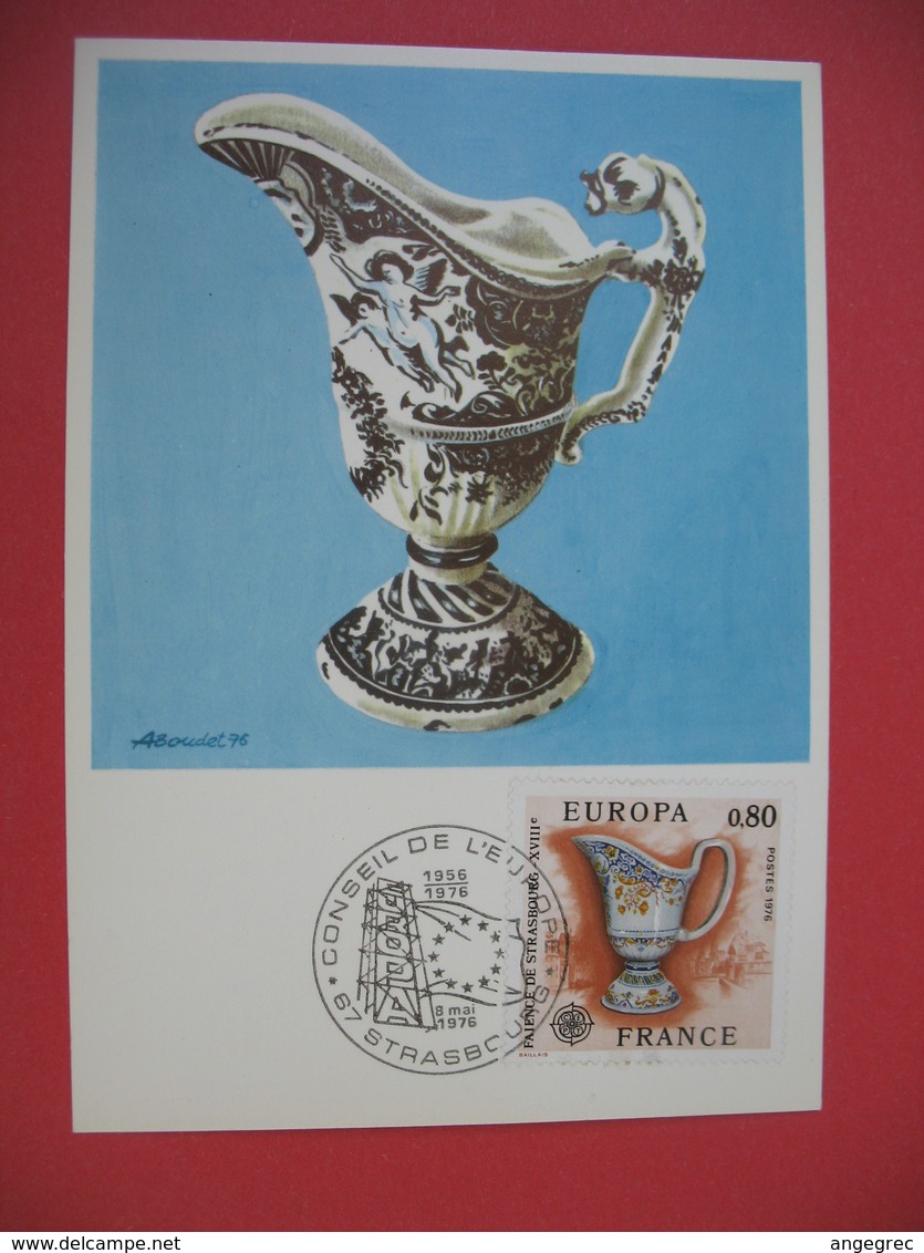 Carte Maximum 1976 N° 1877  Cachet Strasbourg - 1970-1979