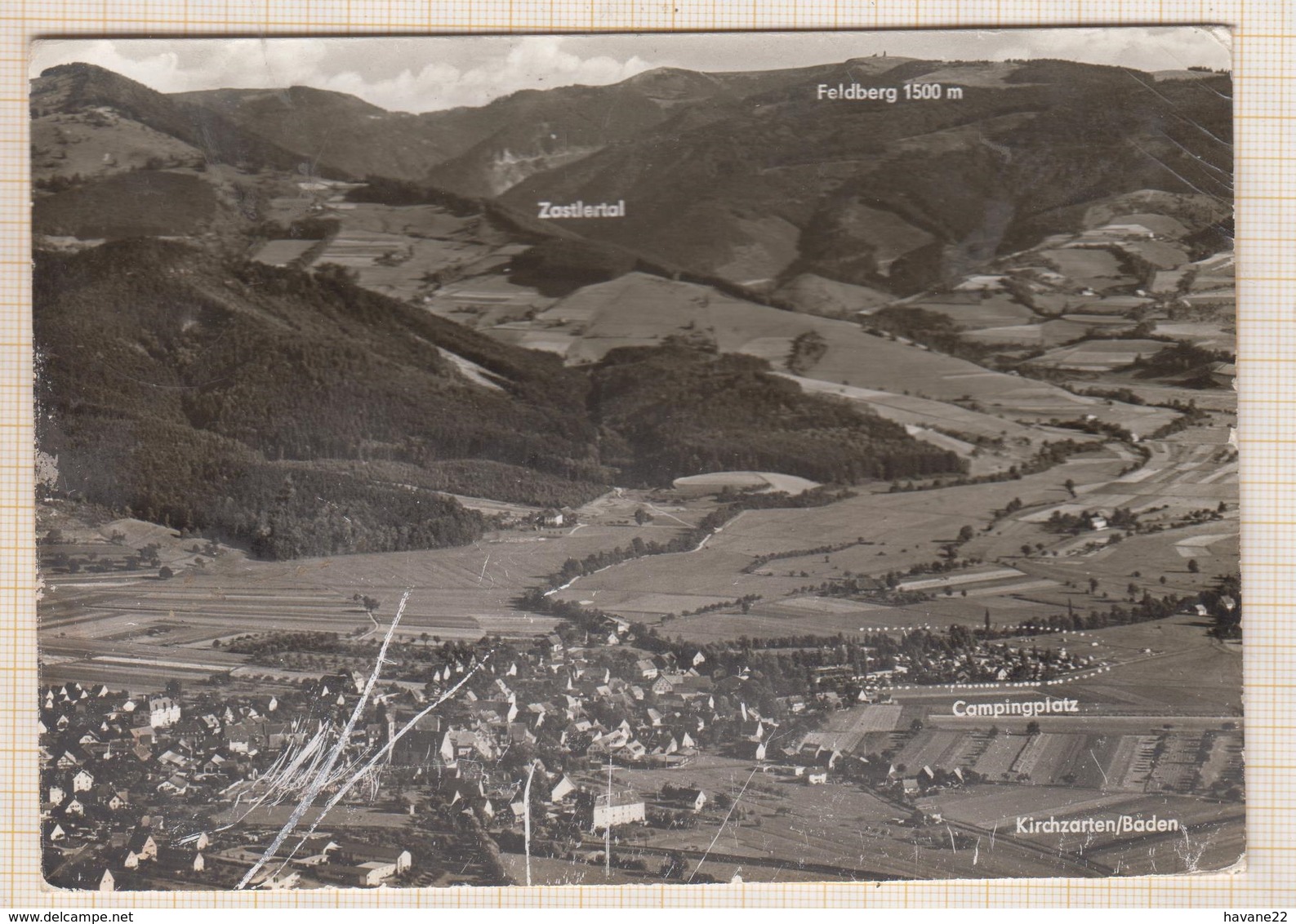 9AL763 Feldberg 1500m  Compingplatz  Kirchzarten/Baden TRAITS BLANCS 2 SCANS - Feldberg