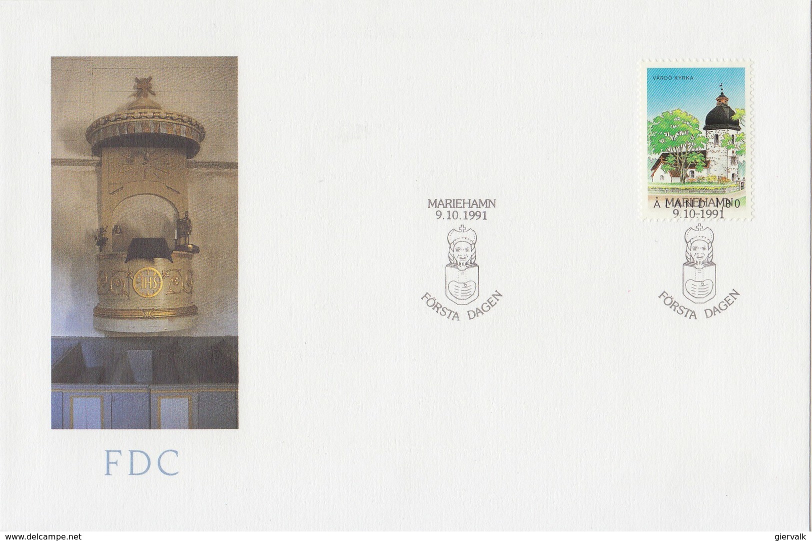 ALAND 1991 FDC Church.BARGAIN.!! - Aland