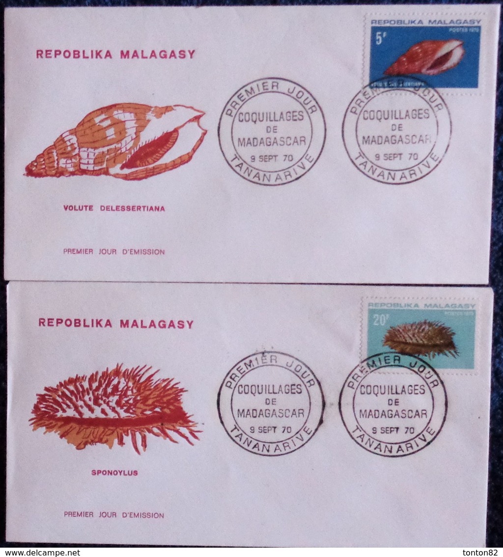 Répoblika Malagasy ( Madagascar ) - 1970 - Lot De DEUX Enveloppes Premier Jour D'Émission . - Madagascar (1960-...)