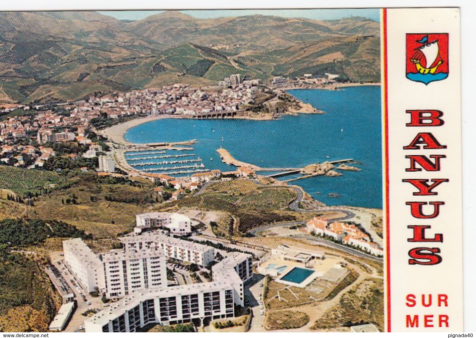 Cp , 66 , BANYULS-sur-MER , Vue Générale Aérienne - Banyuls Sur Mer