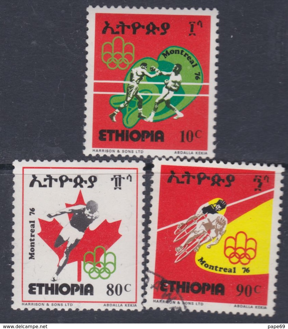 Ethiopie N° 781 / 83 O Jeux Olympiques De Montréal, Les 3 Valeurs Oblitérations Légères (le 781 X) Sinon TB - Etiopía