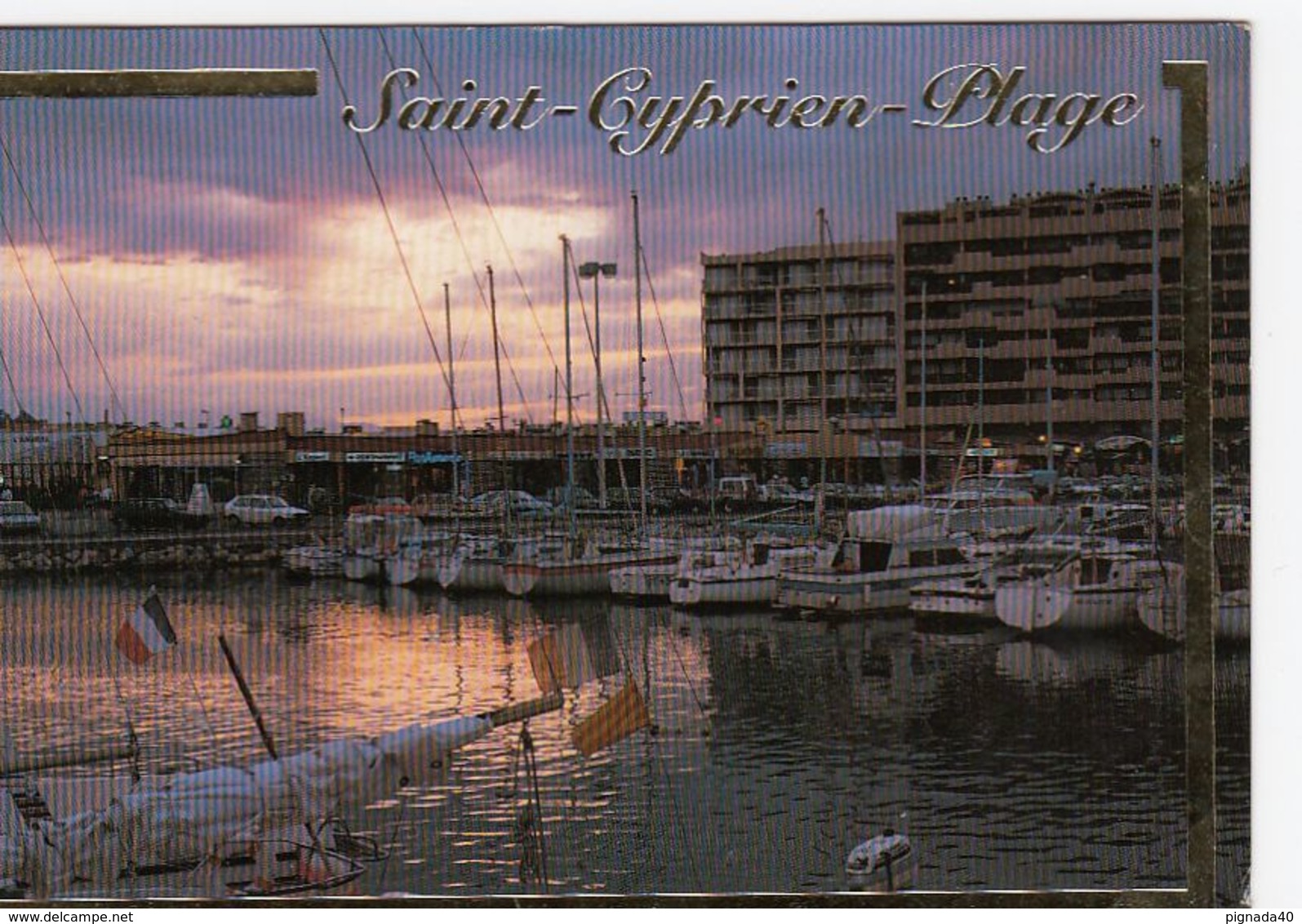 Cp , 66 , SAINT-CYPRIEN-PLAGE , Le Port Au Couchant - Saint Cyprien