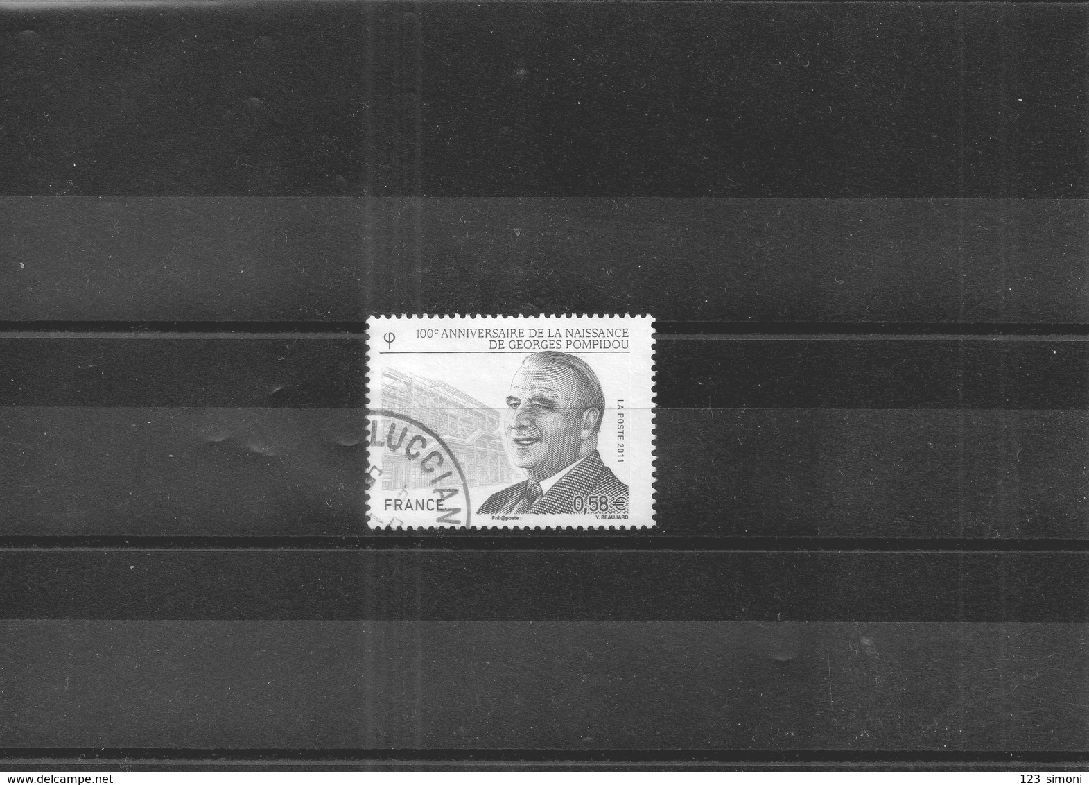 4561 Georges Pompidou Homme D'Etat Français Oblitération Ronde 2011 - Used Stamps