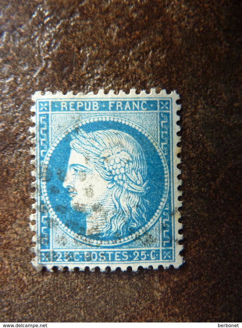 1871 Cérès  25c Bleu Type I   Y&T= 60A Oblitéré - 1871-1875 Ceres