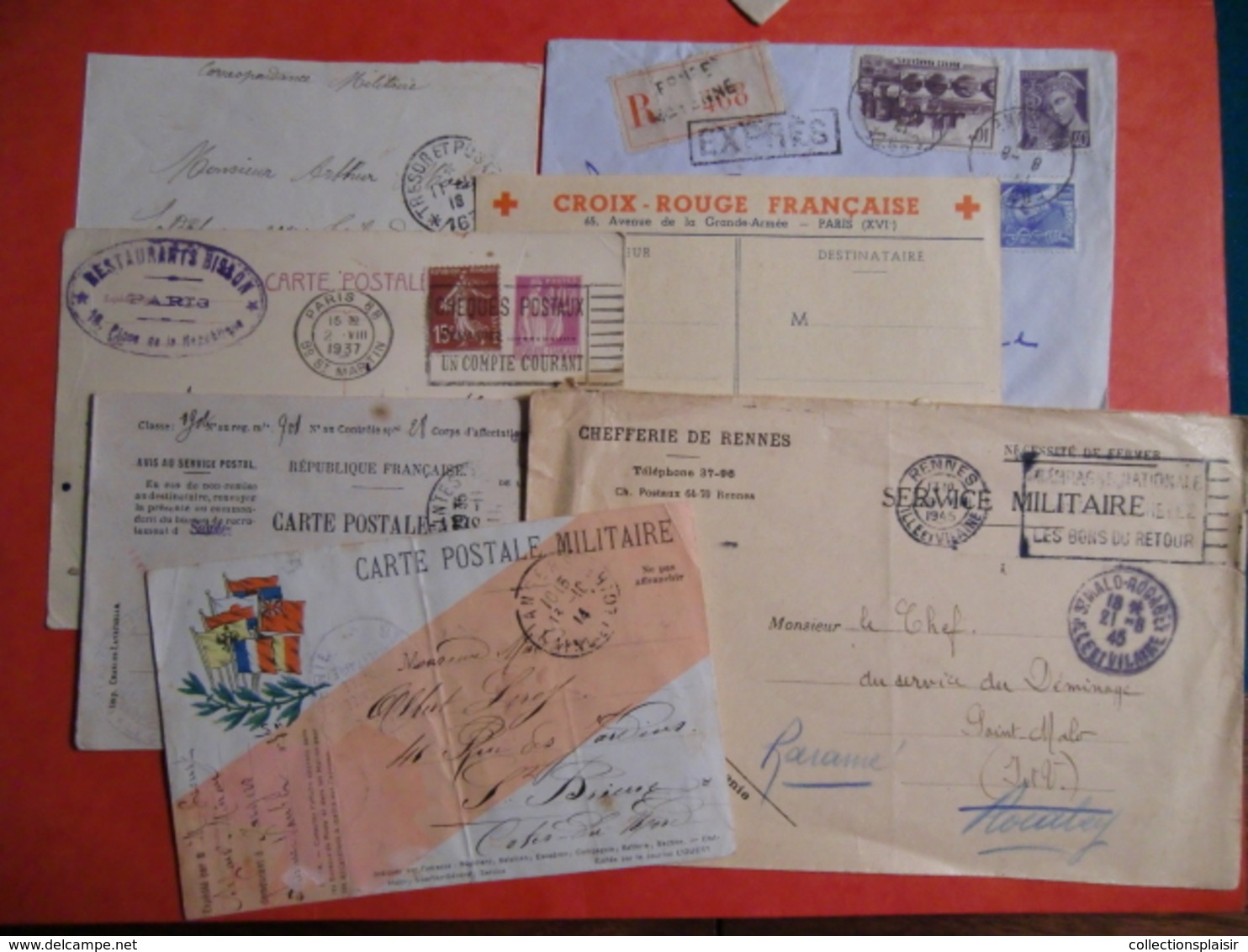 LOT DE LETTRES/CARTES/FDC/ENTIERS..  DANS UN CARTON FRANCE COLONIES ETRANGER/LIQUIDATION