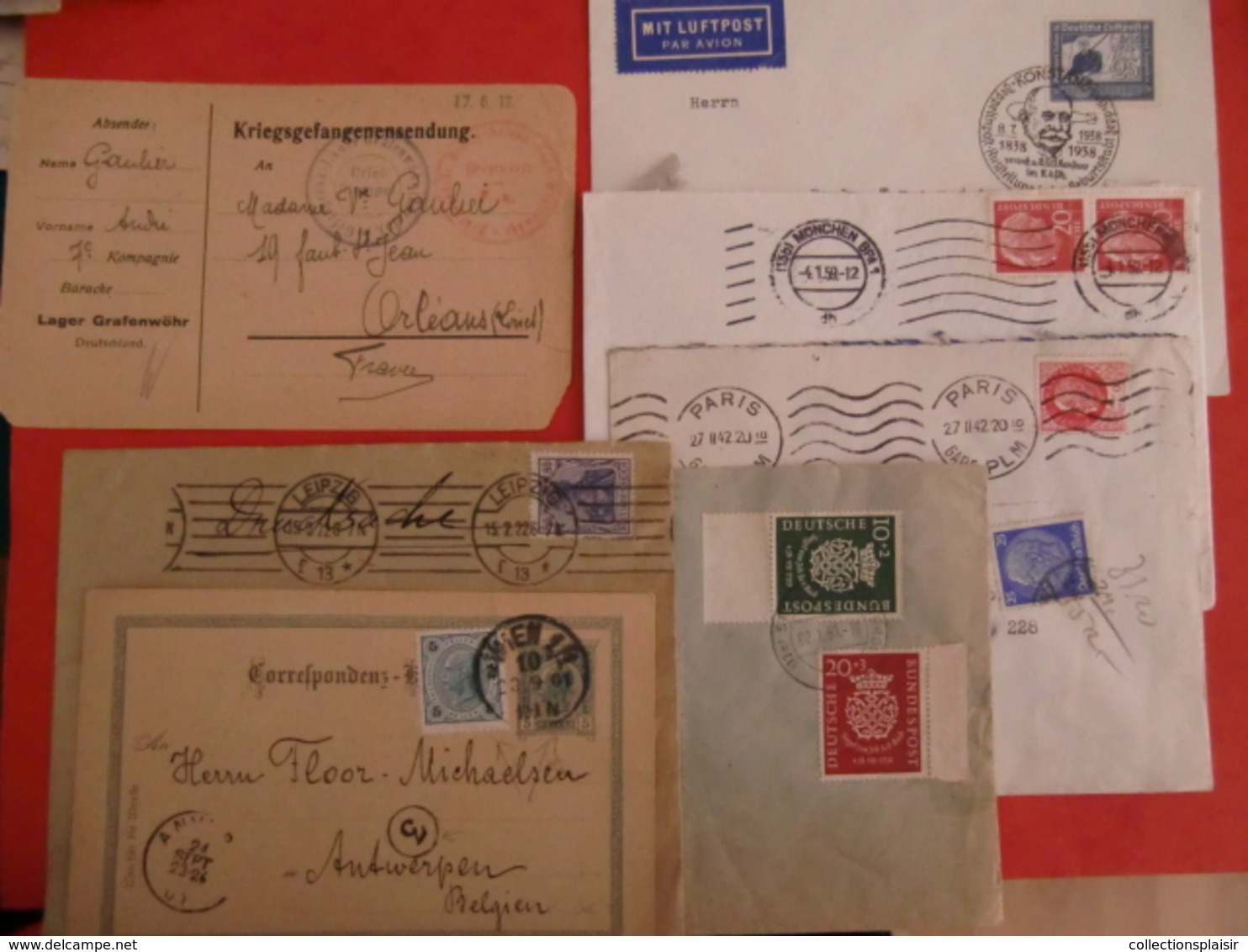 LOT DE LETTRES/CARTES/FDC/ENTIERS..  DANS UN CARTON FRANCE COLONIES ETRANGER/LIQUIDATION