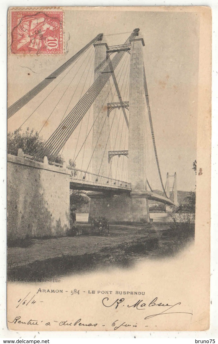 30 - ARAMON - Le Pont Suspendu - Lacour 584 - 1904 - Aramon