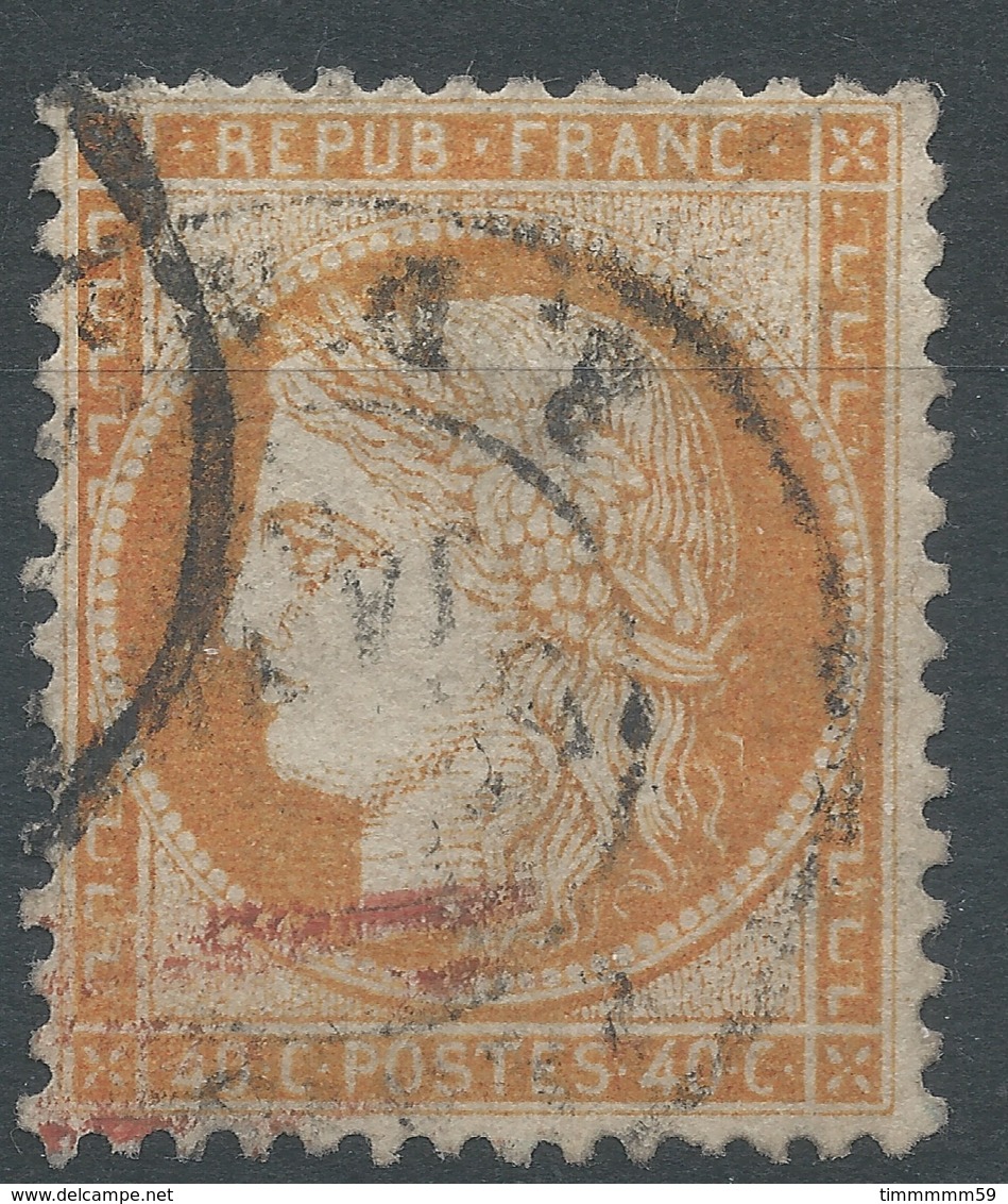 Lot N°47001  N°38, Oblit Cachet à Date De PARIS (R. D'Antin), Amorce De Cachet Rouge - 1870 Siege Of Paris