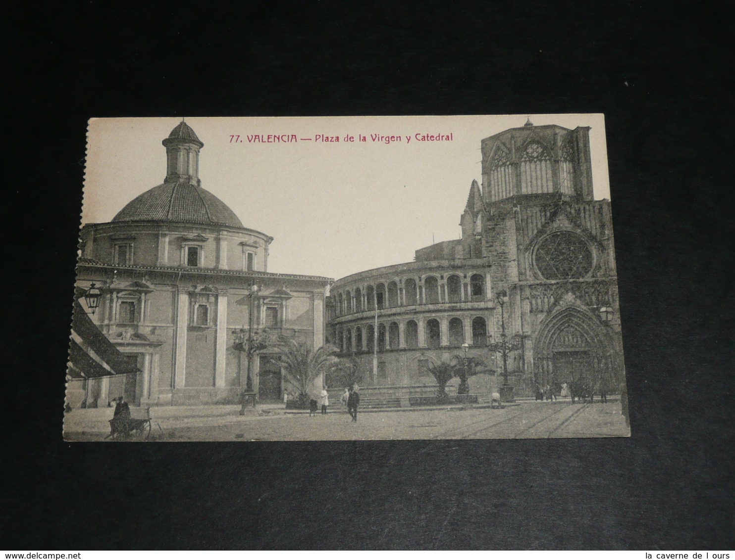 CPA, Carte Postale, Espagne, Valencia, Valence, Plaza De La Virgen Y Catedral, Animée - Valencia