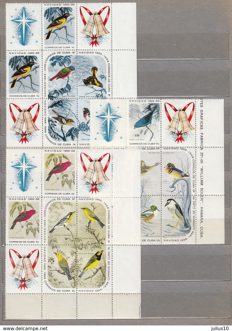 CUBA 1965 Birds Sheets MNH(**) Mi 1088-1102 #24006 - Neufs