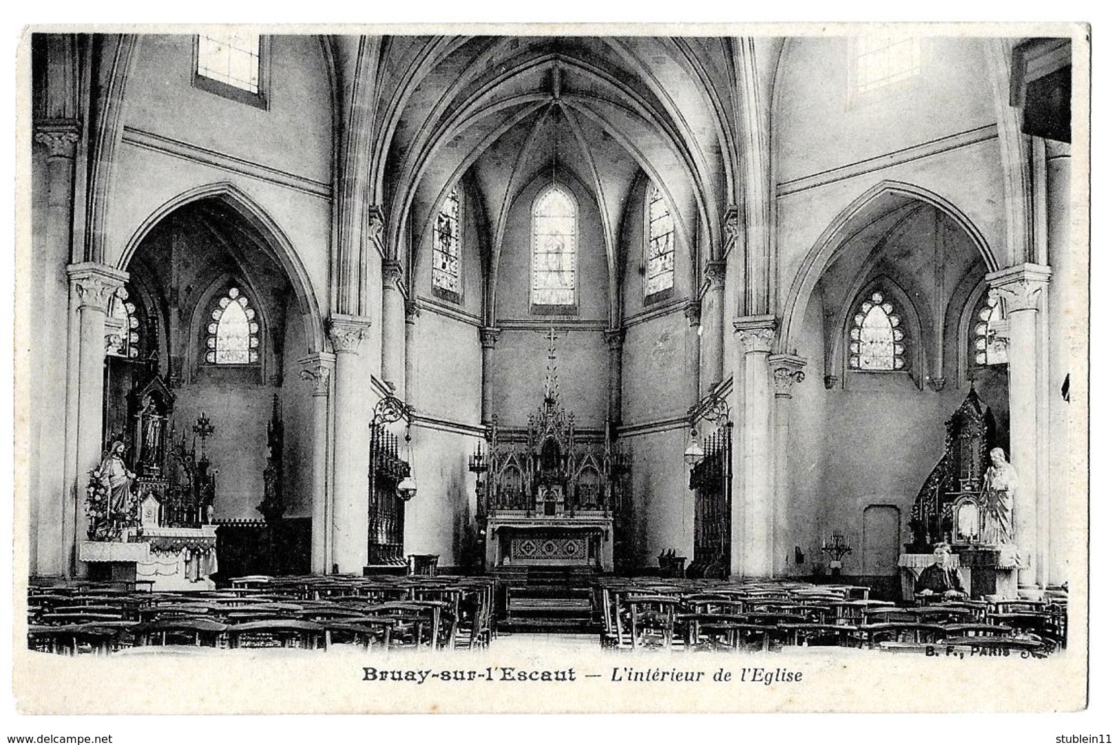 Bruay-sur-l' Escaut  (Nord) Intérieur De L'église - Bruay Sur Escaut