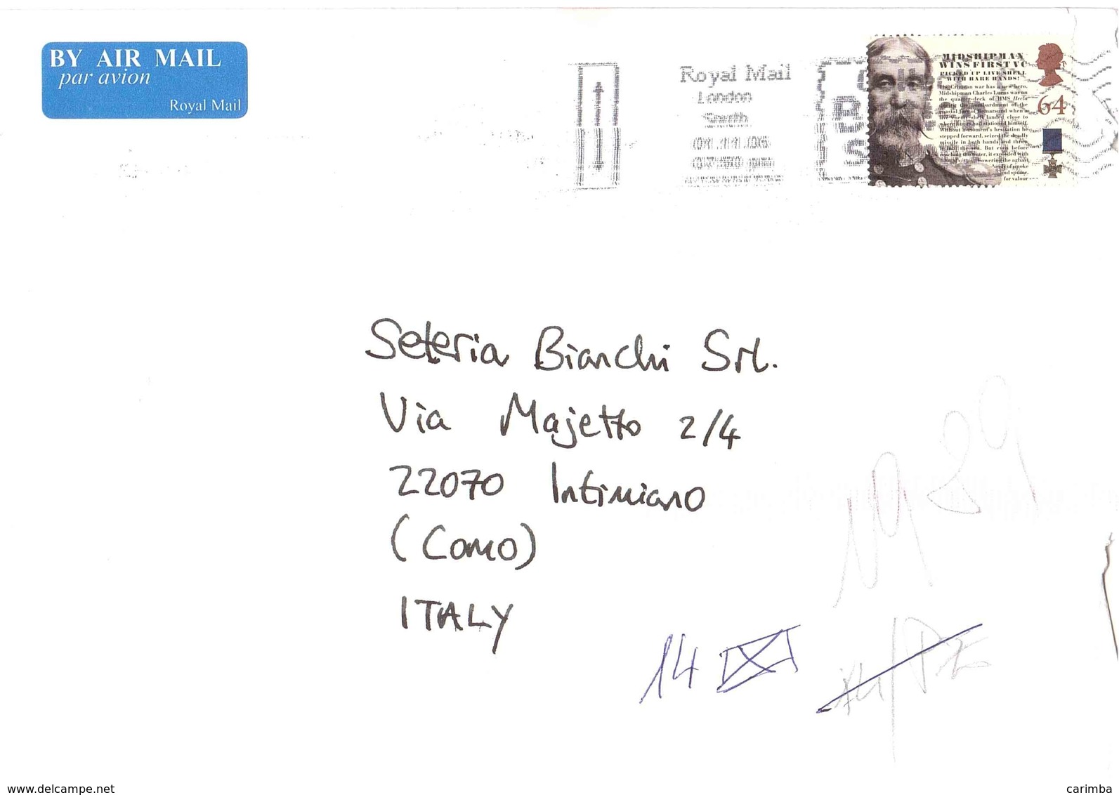 LETTERA X ITALY - Storia Postale