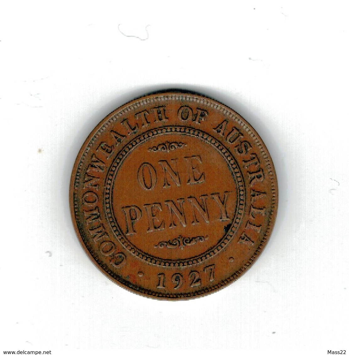 1 Penny 1927, King George V, English Obverse, VF - Penny
