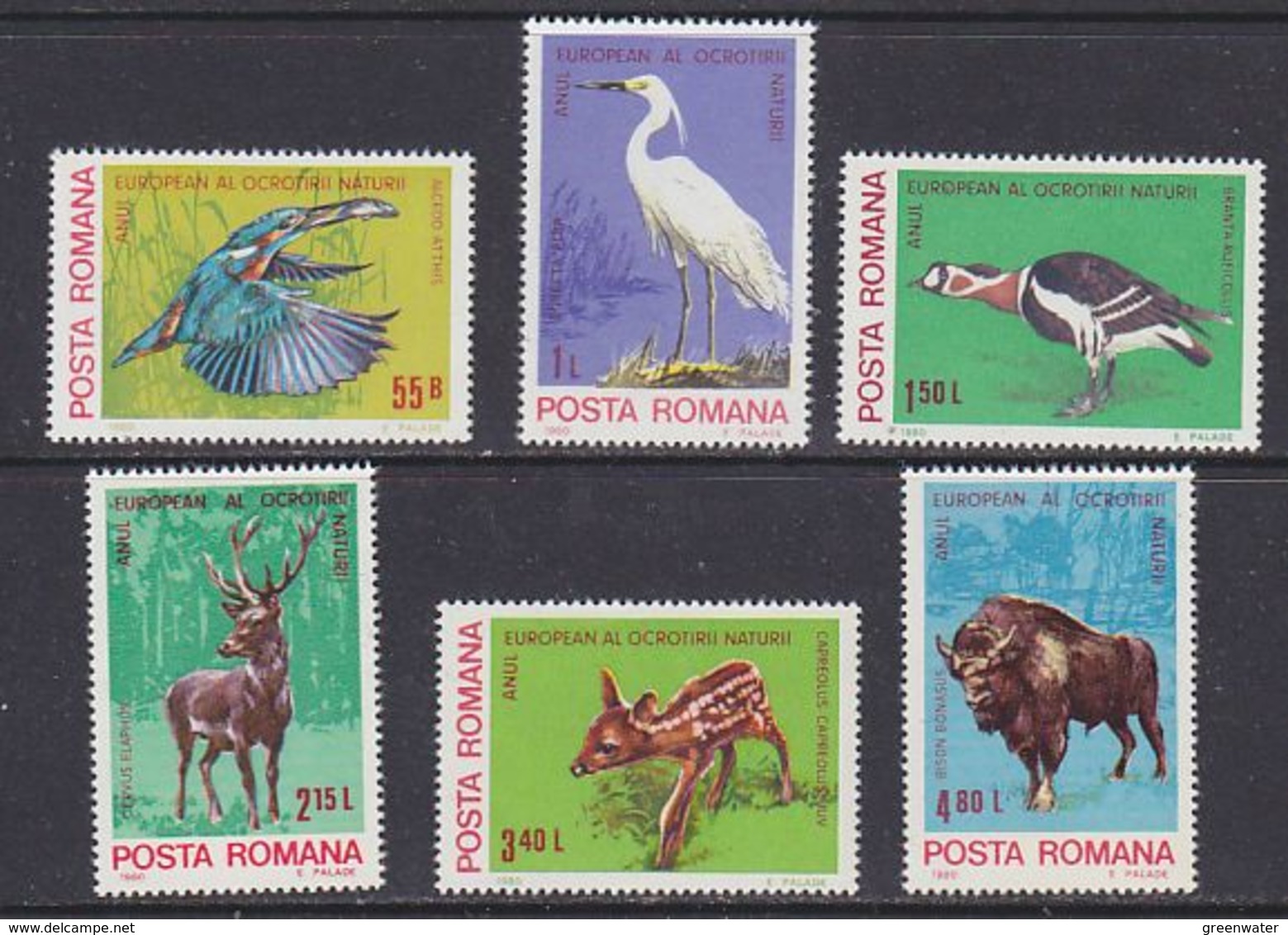 Romania 1980 European Nature Protectiion Set 6v ** Mnh (42210F) - Europese Gedachte
