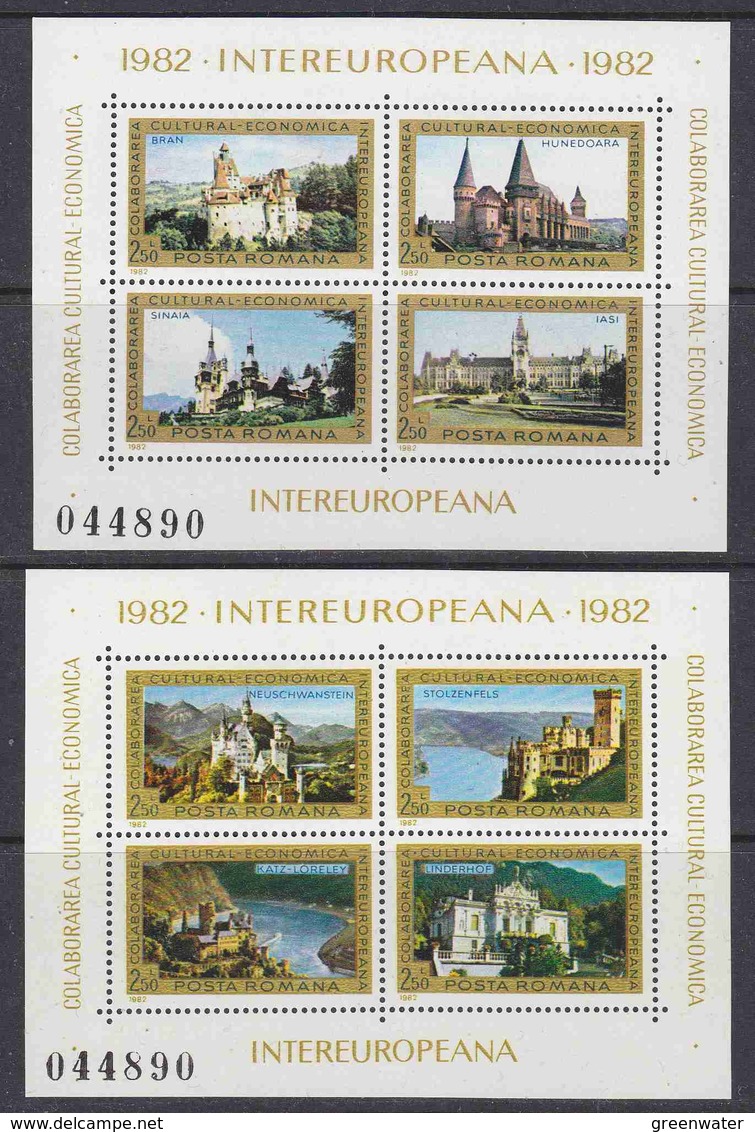 Romania 1982 Intereuropeana 2 M/s ** Mnh (42211) ROCK BOTTOM - Europese Gedachte