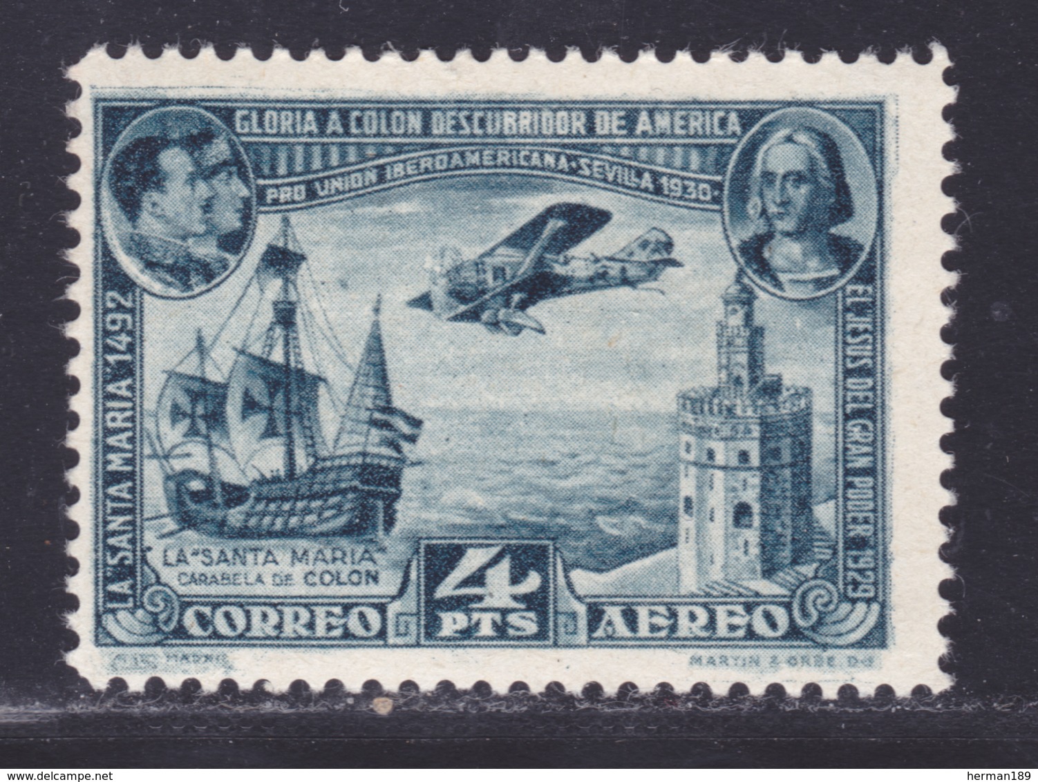 ESPAGNE AERIENS N°   83 * MLH Neuf Avec Charnière, B/TB (L1240) Clôture De L'Exposition De Séville - 1930 - Ungebraucht