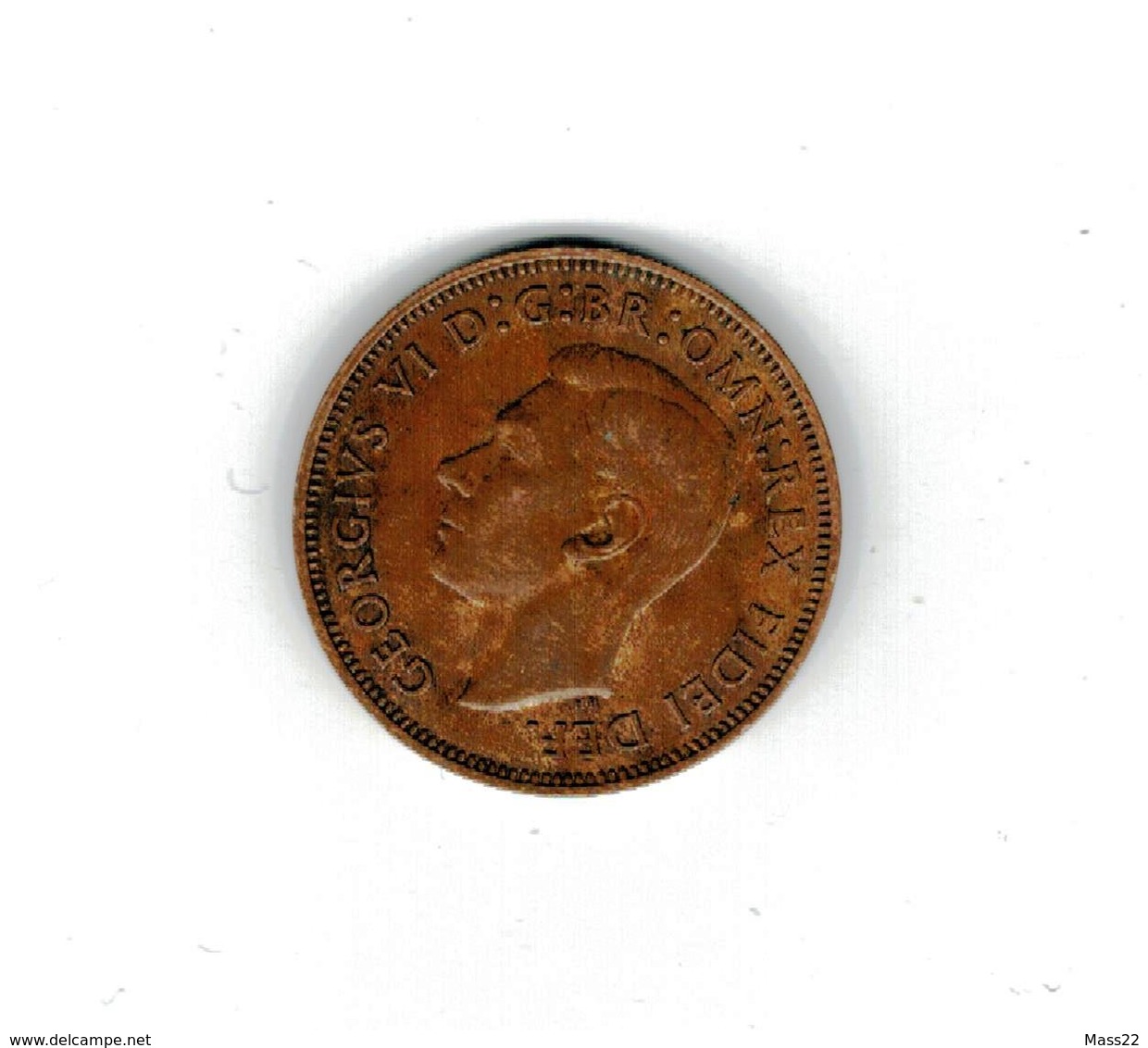 1/2 Penny 1951, King George VI, PL, VF - Penny