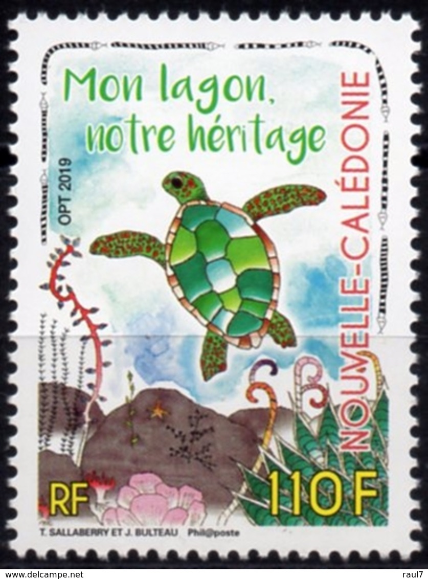 Nouvelle-Calédonie 2019 - Environnement, Mon Lagon, Tortue  - 1 Val Neufs // Mnh - Nuovi