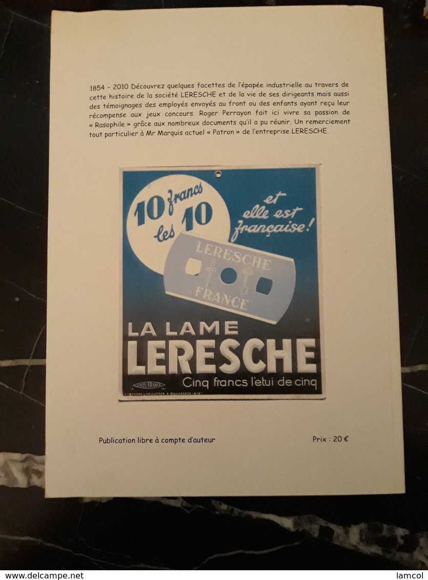 Livre-Manufacture-de-rasoirs-LERESCHE-2010-            Razor-manufacturer-LERESCHE - Autres & Non Classés