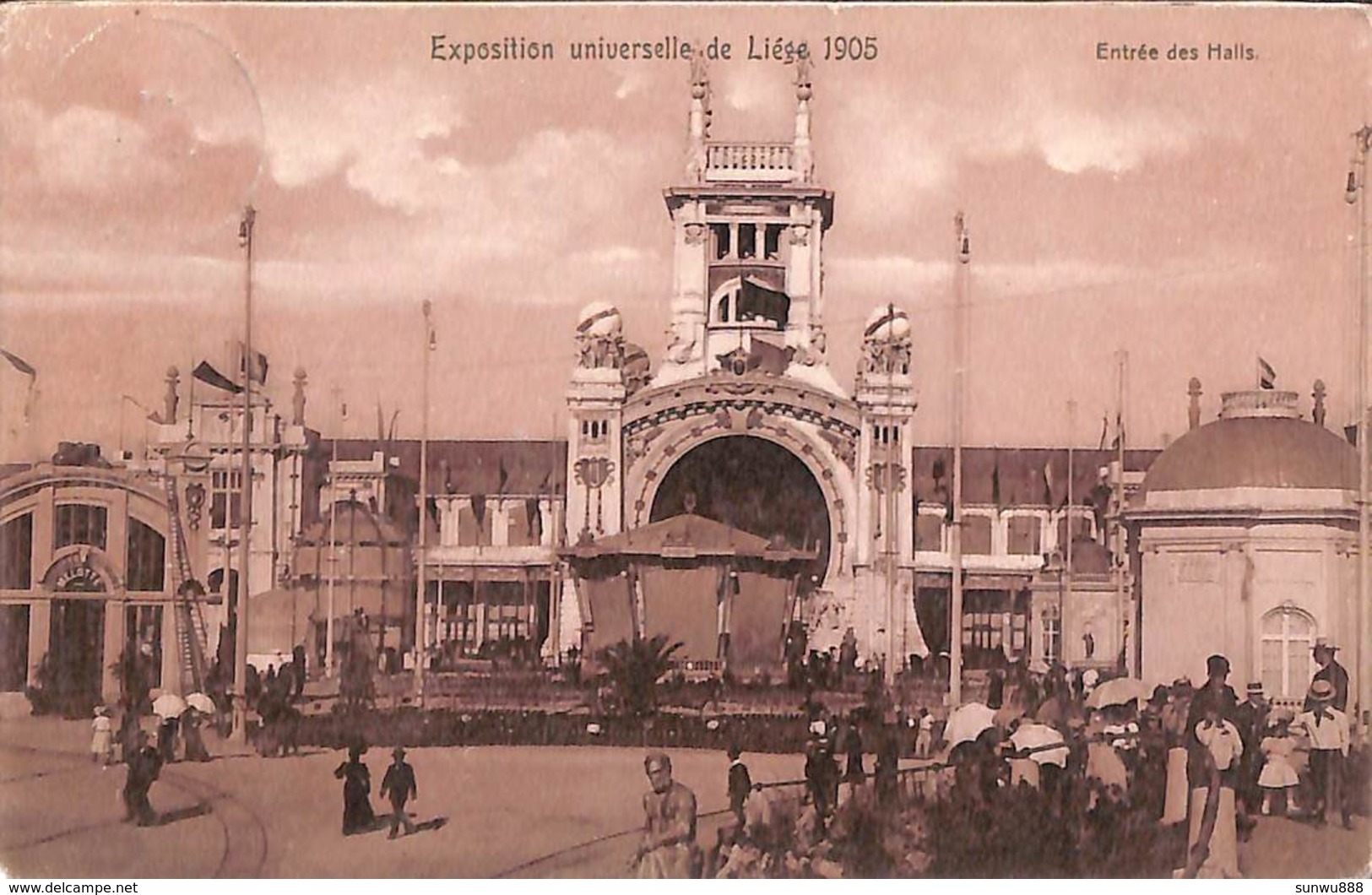 Liège Expo 1905 - Entrée Des Halls (animée) - Liege