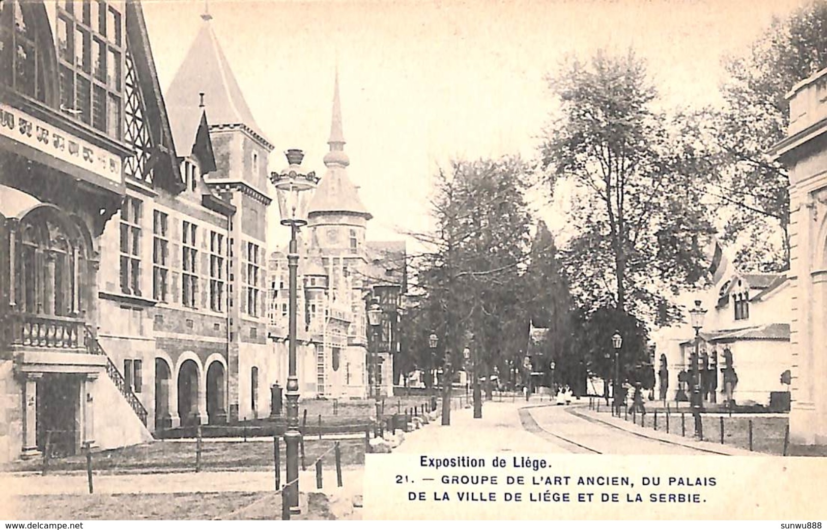 Liège Expo 1905 - Groupe De L'Art Ancien, Du Palais De La Ville De Liège Et De La Serbie (Bertels) - Liege
