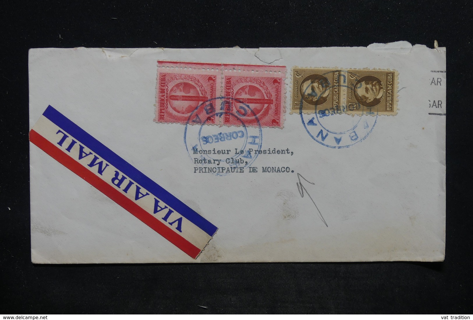 CUBA - Enveloppe De La Havane Pour Monaco , Affranchissement Et Oblitération Plaisants - L 25695 - Lettres & Documents