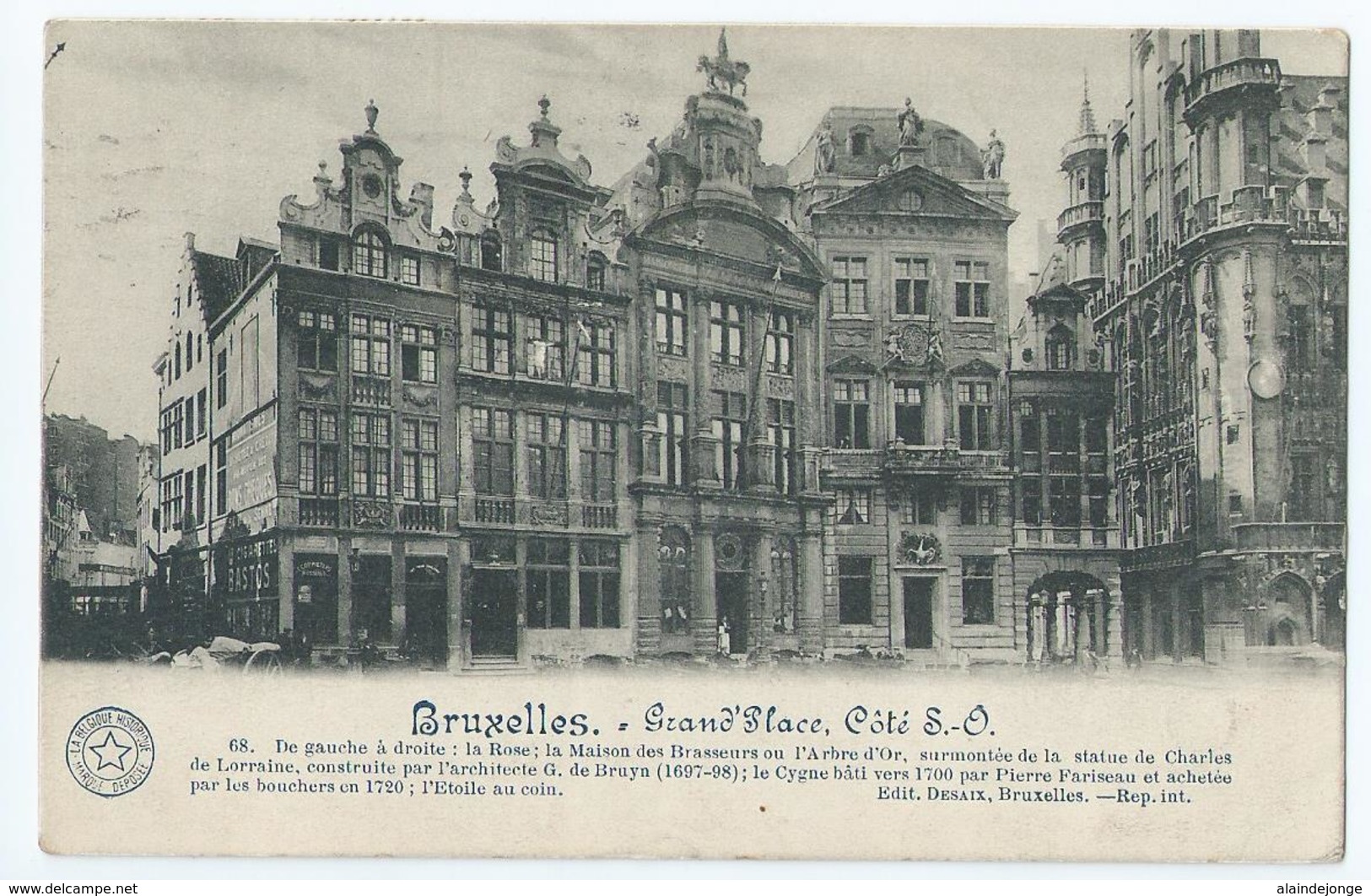 Brussel - Bruxelles - Grand'Place Côté S. O. - 1920 - Marktpleinen, Pleinen