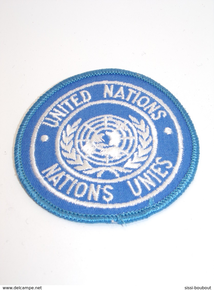 Ecusson Militaire Tissu/Patch - "UNITED NATIONS" - "NATIONS UNIS"- Military Badges P.V. - Ecussons Tissu