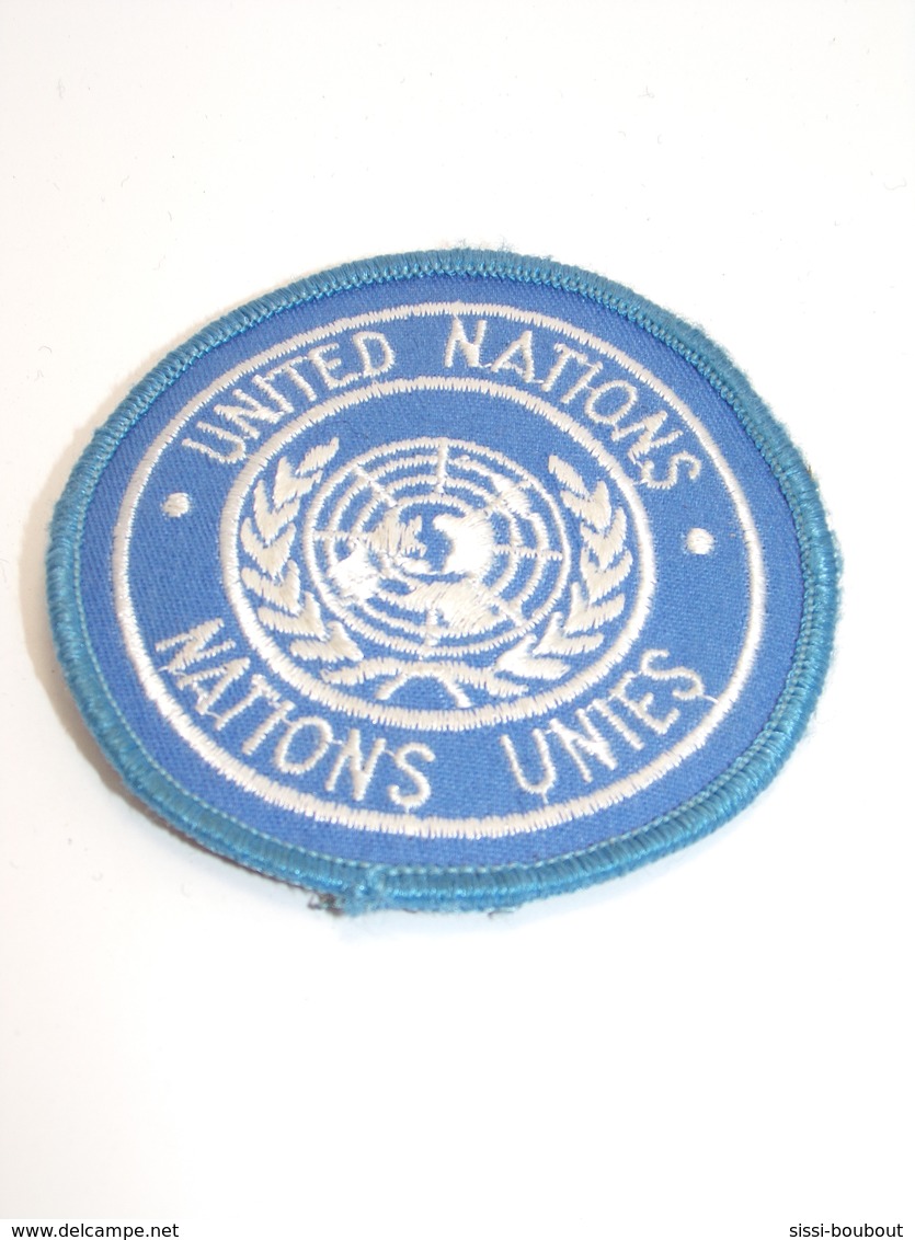 Ecusson Militaire Tissu/Patch - "UNITED NATIONS" - "NATIONS UNIS"- Military Badges P.V. - Ecussons Tissu