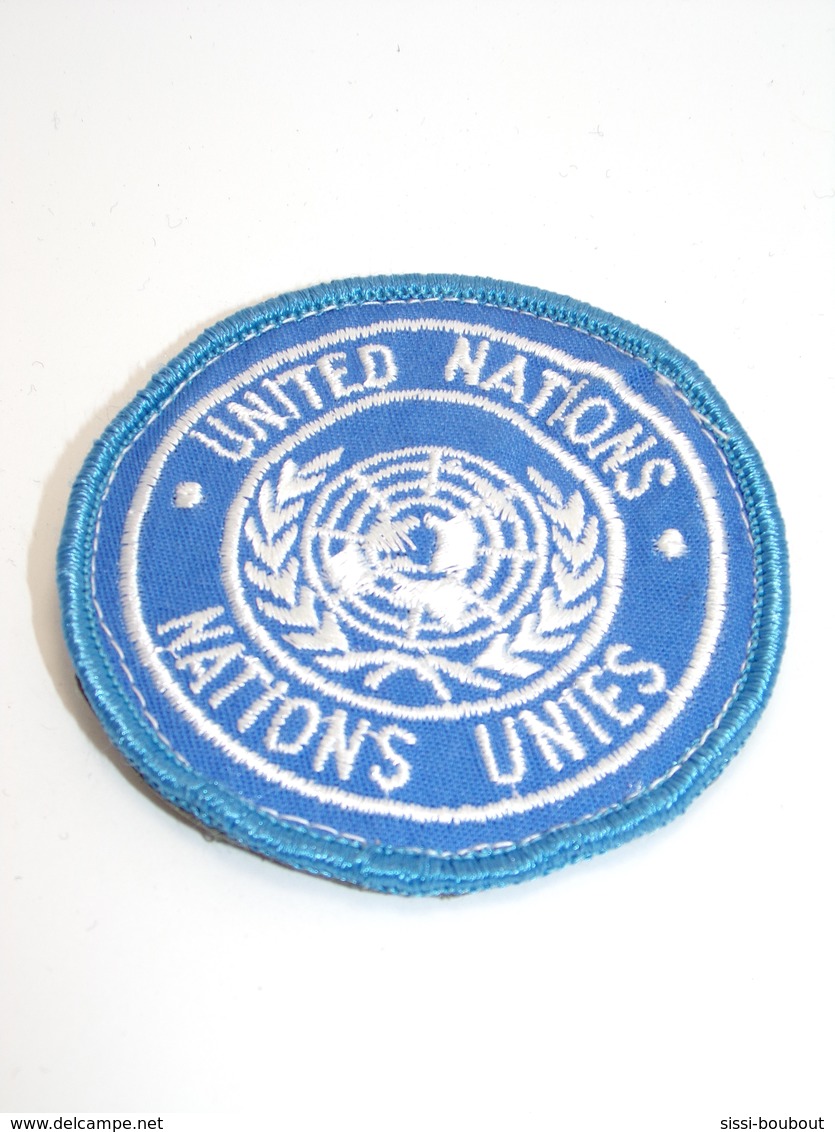 Ecusson Militaire Tissu/Patch - "UNITED NATIONS" - "NATIONS UNIS"- Military Badges P.V. - Scudetti In Tela