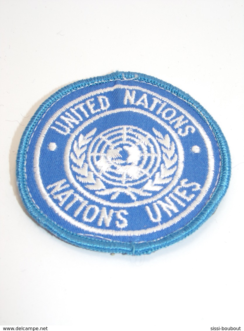 Ecusson Militaire Tissu/Patch - "UNITED NATIONS" - "NATIONS UNIS"- Military Badges P.V. - Ecussons Tissu