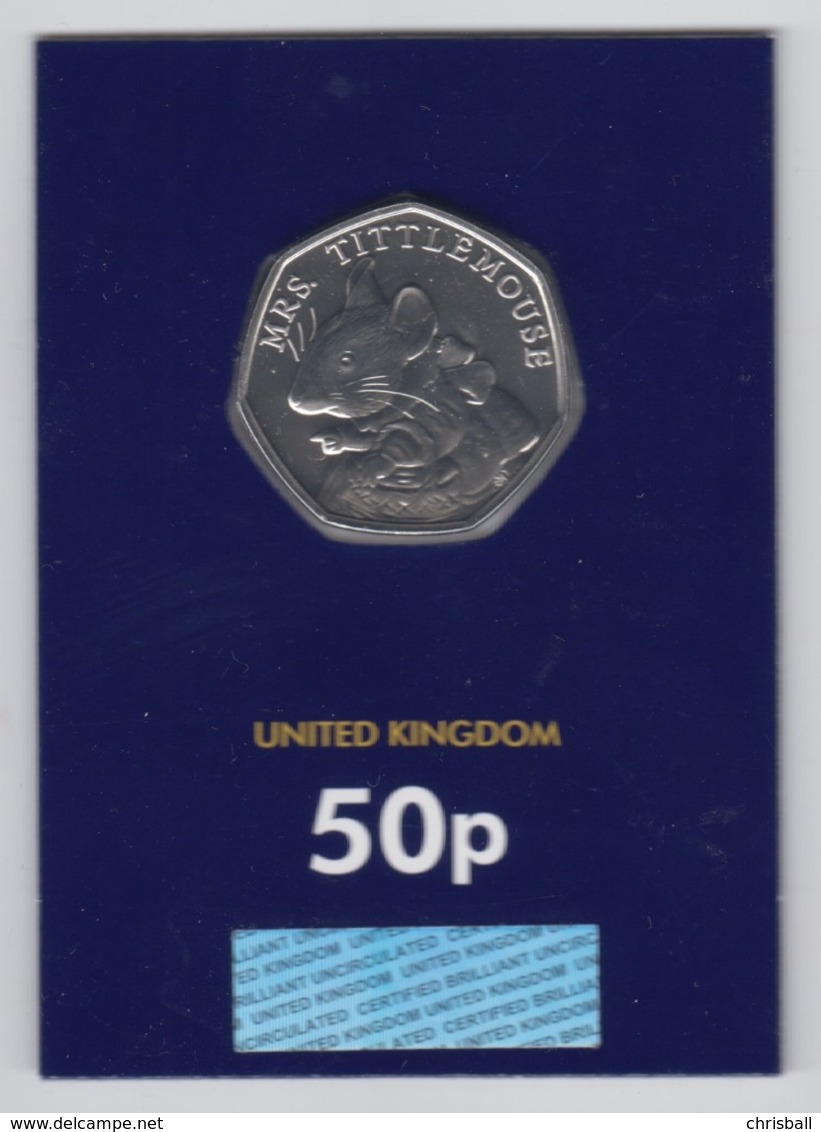 Great Britain UK 50p Coin 2018 Mrs Tittlemouse - Brilliant Uncirculated BU - 50 Pence