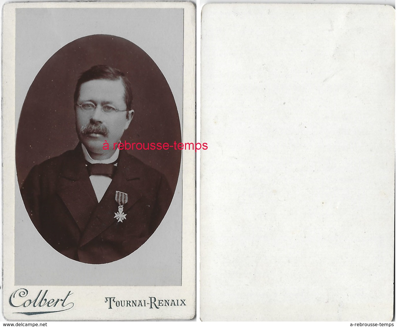 CDV-Belgique-portrait D'un Homme Médaillé- Photo Colbert à Tournai-Renaix - Anciennes (Av. 1900)