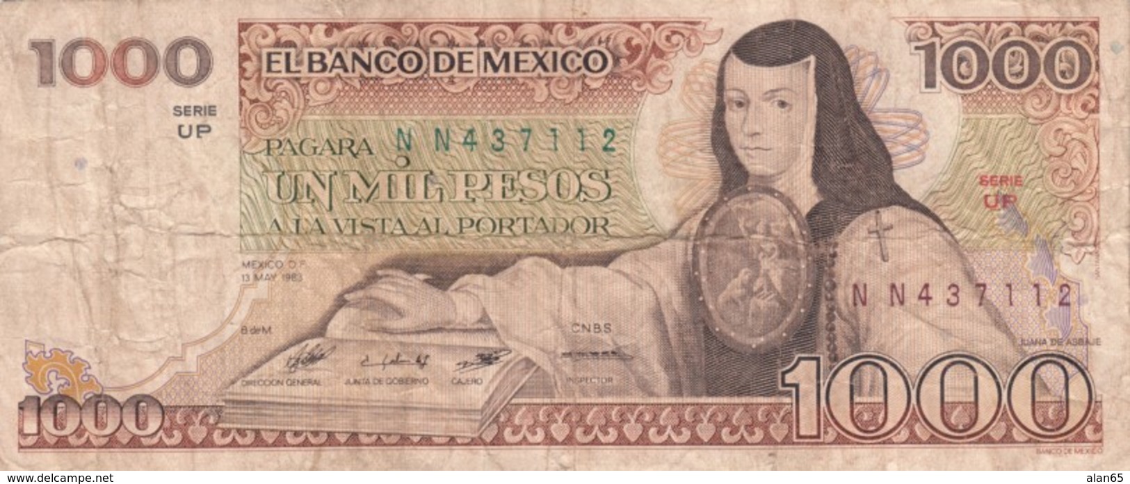 Mexico #80a 1000 Pesos Banknote, 1983 Issue - Mexique