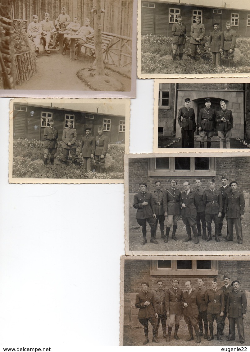 A.SOEST ALLEMAGNE OFLAG VI. A. GEPRÜFT 6 - LOT DE 6 PHOTOS MILITAIRES - Autres & Non Classés