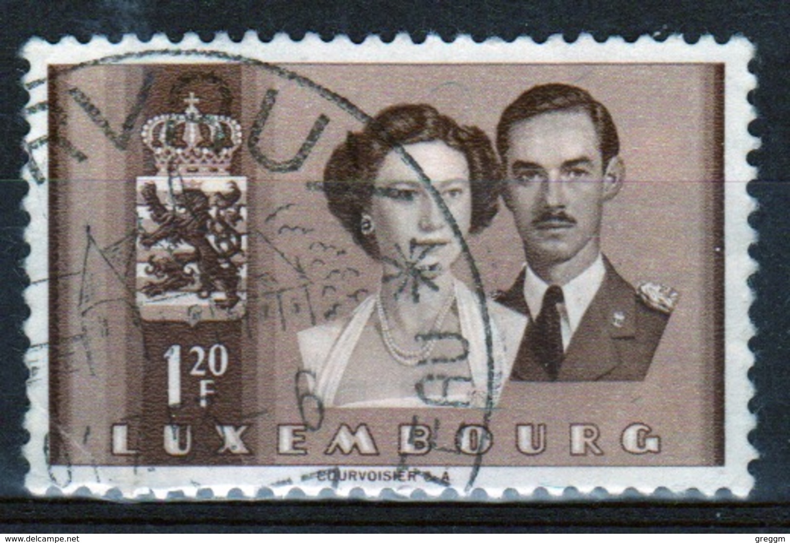 Luxembourg 1953 Single Commemorative Stamp To Celebrate The Royal Wedding. - Servizio