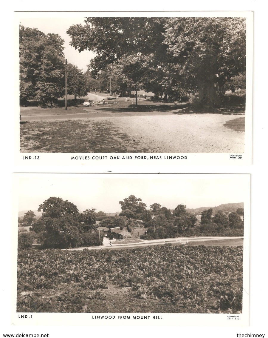 TWO RP POSTCARDS OF LINWOOD & MOYLES COURT BOTH UNUSED - Other & Unclassified