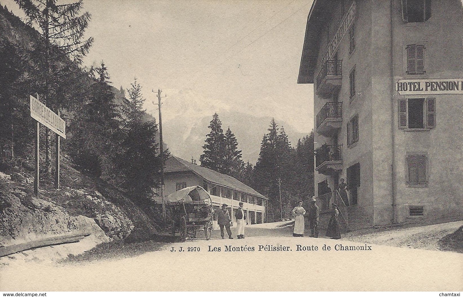 74 LES HOUCHES HOTEL PENSION MONTEE PELLISSIER VALLEE DE CHAMONIX MONT BLANC Editeur JULLIEN FRERES N ° 605 - Les Houches