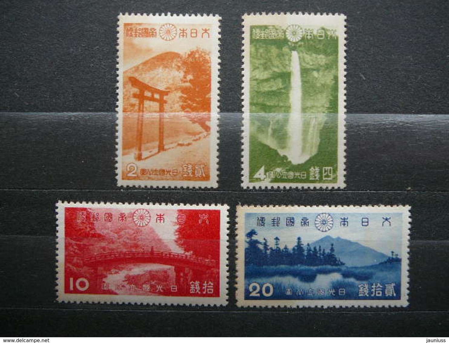 National Park - Nikko, Kantō Region # Japan 1938 MNH # Mi.272/5 - Neufs